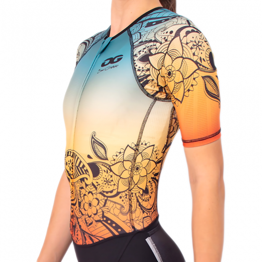 Trisuit mujer con mangas para triatlón