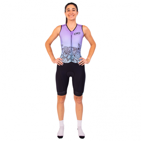 Trisuit mujer sin mangas para triatlón