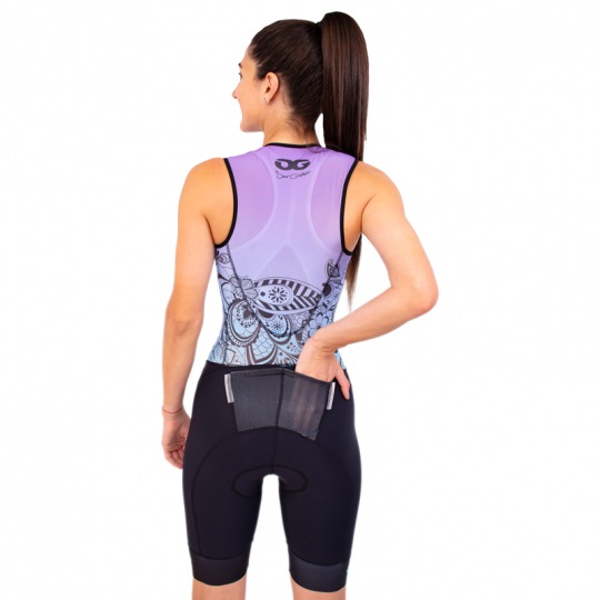 Trisuit mujer sin mangas para triatlón