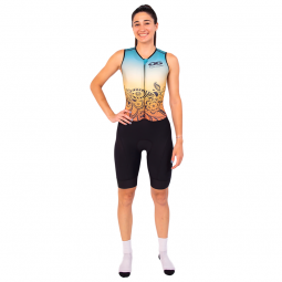 Trisuit mujer sin mangas para triatlón