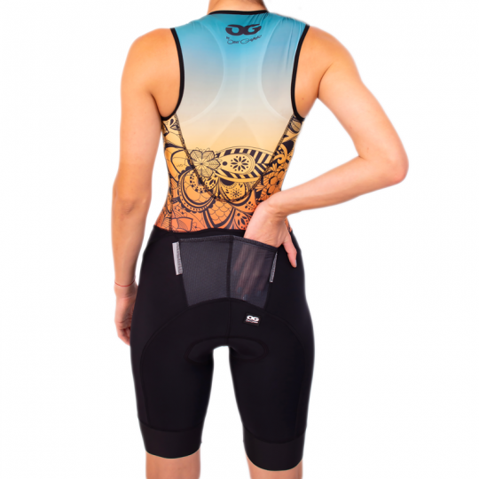 Trisuit mujer sin mangas para triatlón